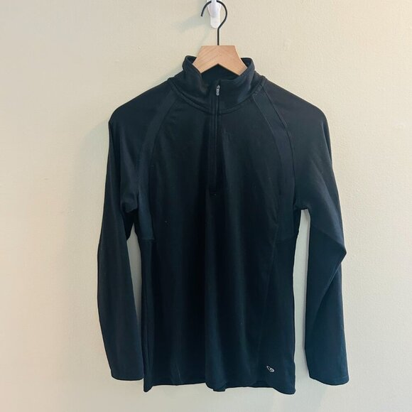 C9 By Champion Black Quarter Zip Womens Size Small Long Sleeve Warmup Jacket - Picture 9 of 9